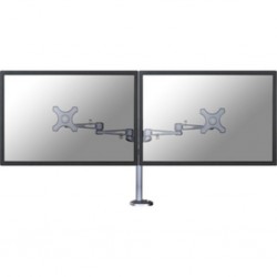 DESK MOUNT DUAL 10-27IN SILVER