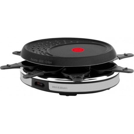 Tefal Raclette Grill Crêpes Inox et Design (8 personnes) YY4258FB