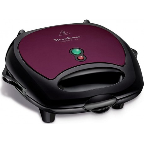 Moulinex Breaktime Gaufrier Pancakes Violet Noir 700W SJ616A12